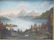 ANTIQUE AMERICAN PRIMITIVE OIL LANDSCAPE - 2
