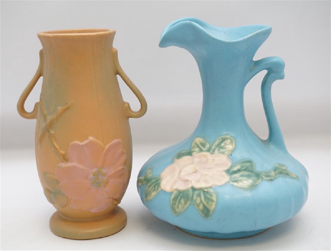 2 1930s WELLER POTTERY VASE - EWER (1 of 6)