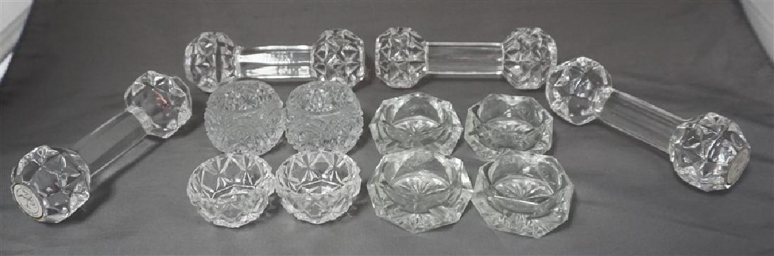 12 CRYSTAL GLASS SALTS & KNIFE RESTS (1 of 7)