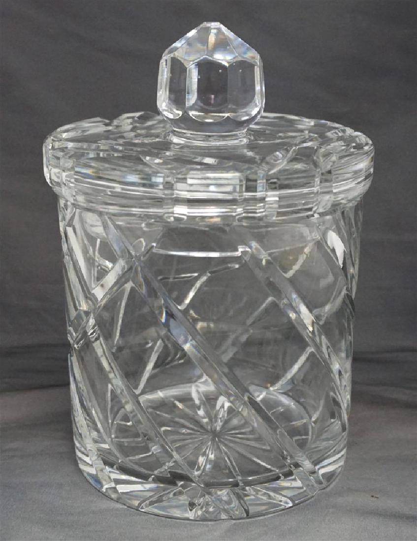 MIKASA CRYSTAL BISCUIT BARREL / COOKIE JAR (1 of 3)