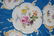 PAIR MEISSEN PINK & BLUE PORCELAIN PLATES - 7