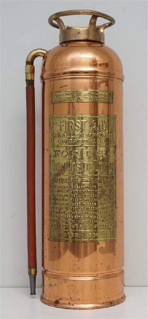 W.D. ALLEN COPPER & BRASS FIRE EXTINGUISHER