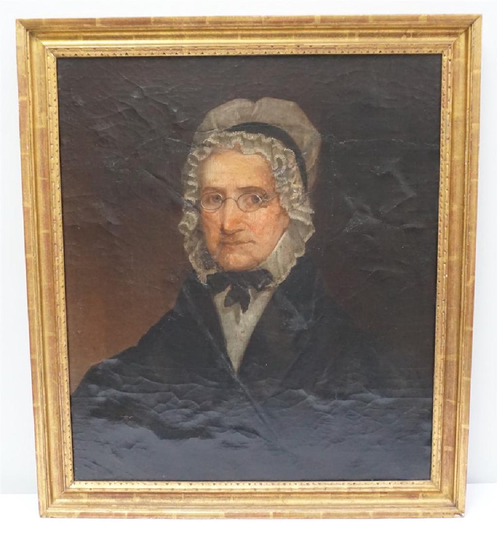 1844 OIL PORTRAIT OF AN OLDER WOMAN (1 of 9)