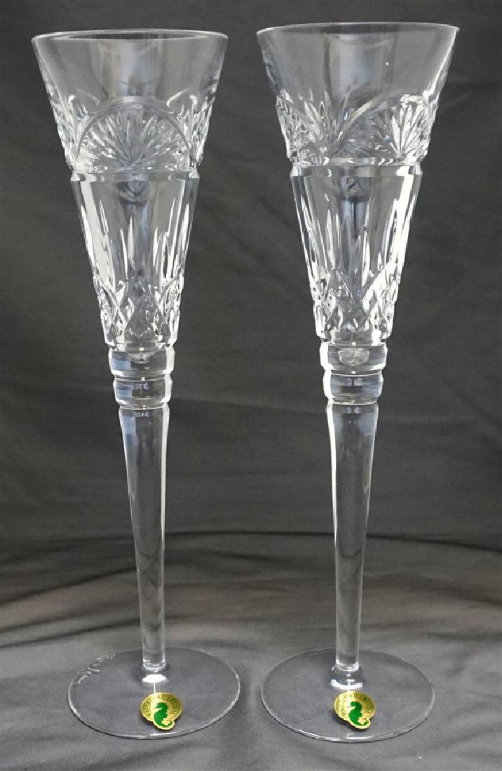 PAIR WATERFORD CRYSTAL LISMORE TOASTING FLUTES (1 of 6)