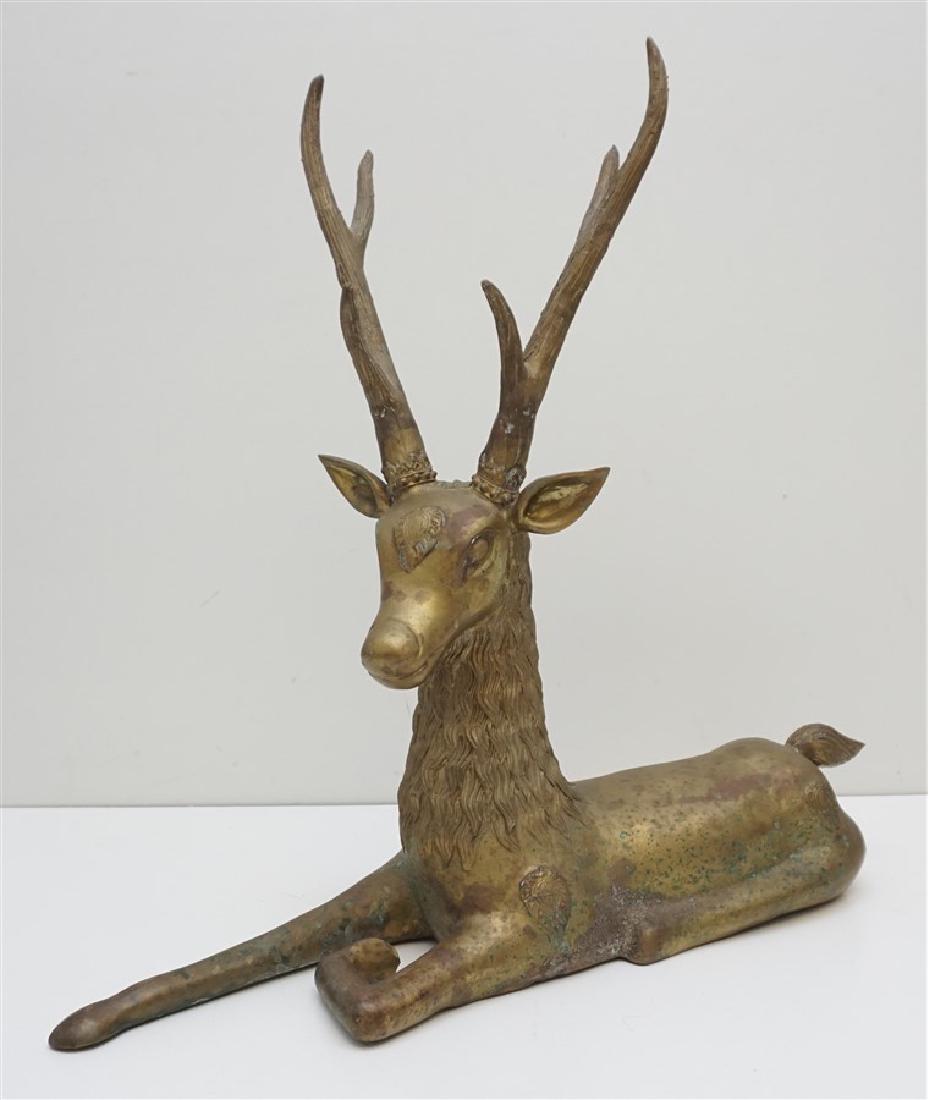 LARGE 1970s SARREID BRASS DEER (1 of 10)
