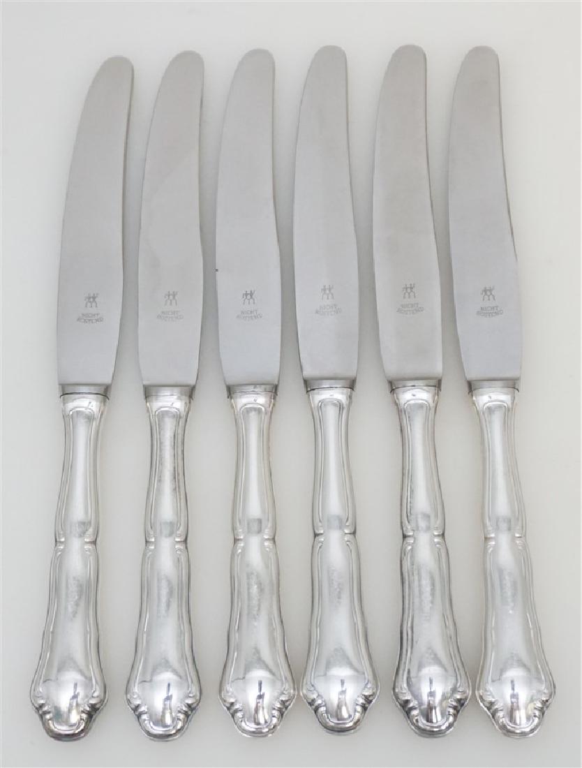 6 BUCCELLATI SAVOY STERLING DINNER KNIVES (1 of 6)