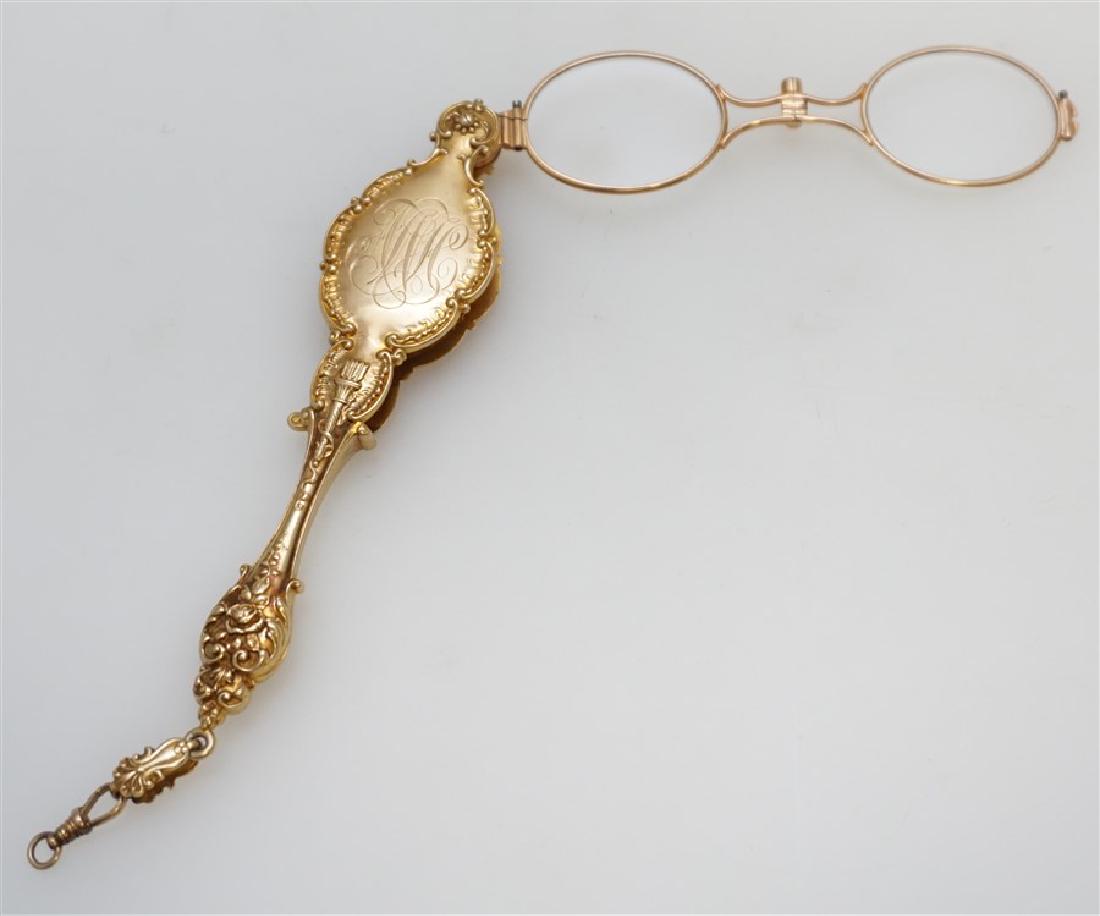ANTIQUE 14k ORNATE LORGNETTE (1 of 8)