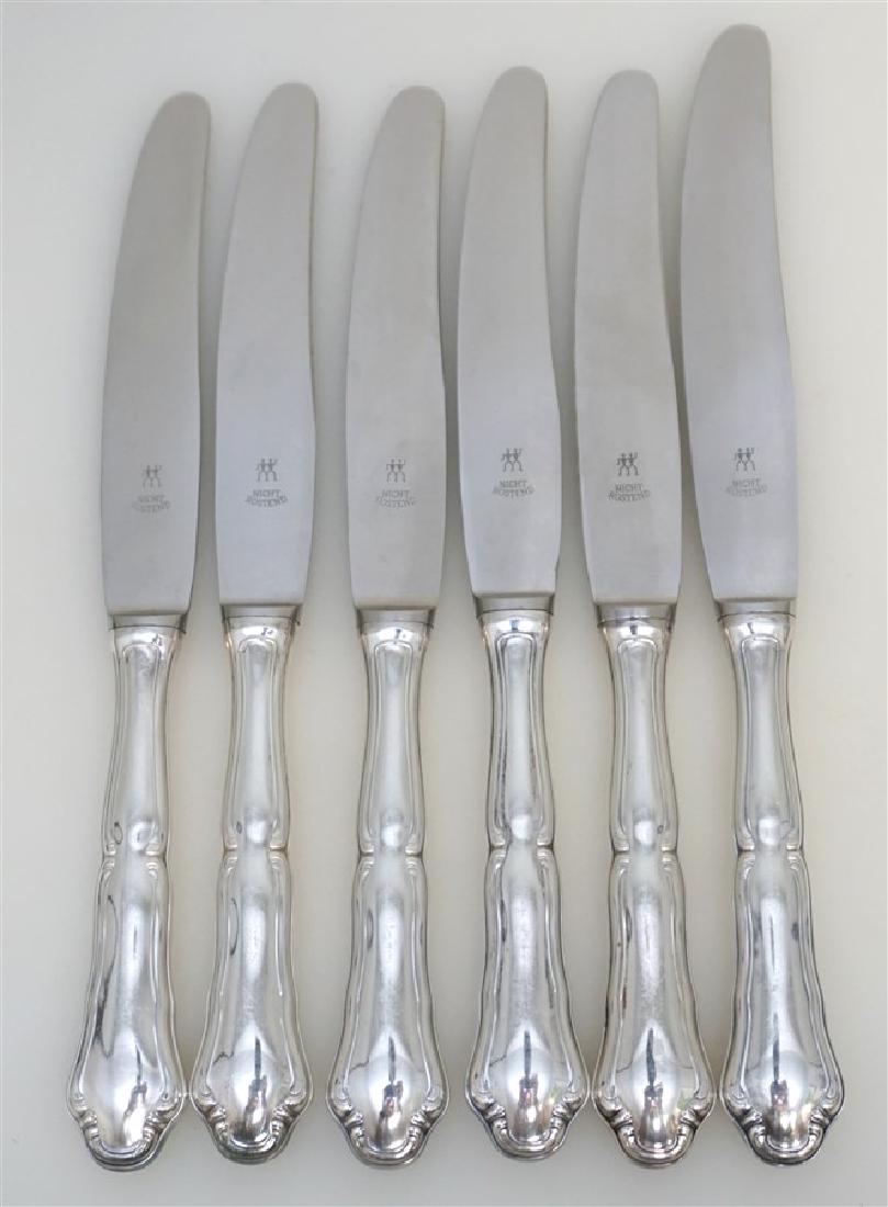 6 BUCCELLATI SAVOY STERLING DINNER KNIVES (1 of 6)