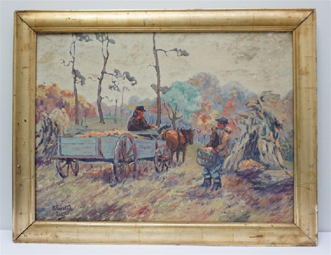 OIL ON CANVAS FARM WORKERS (1 of 10)