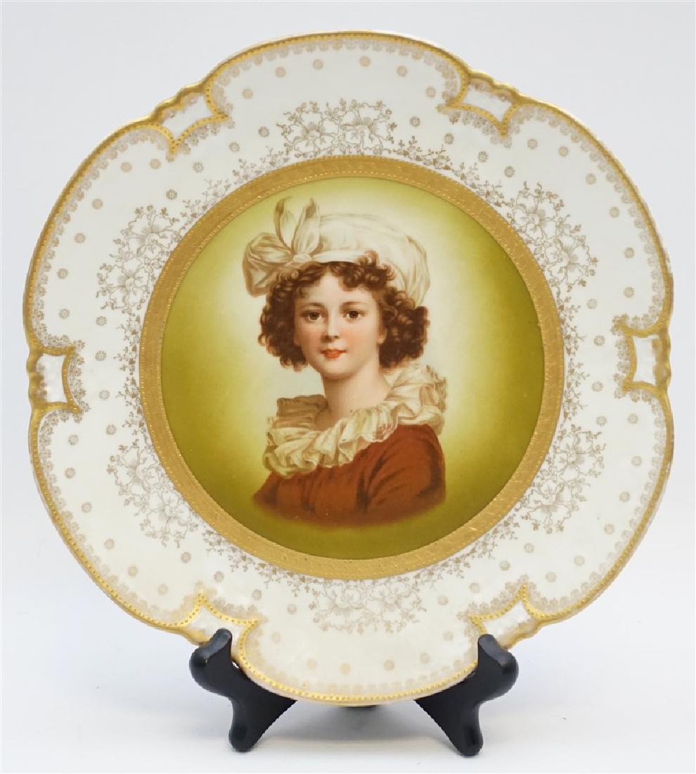 HEINRICH & CO PORCELAIN PORTRAIT PLATE (1 of 8)