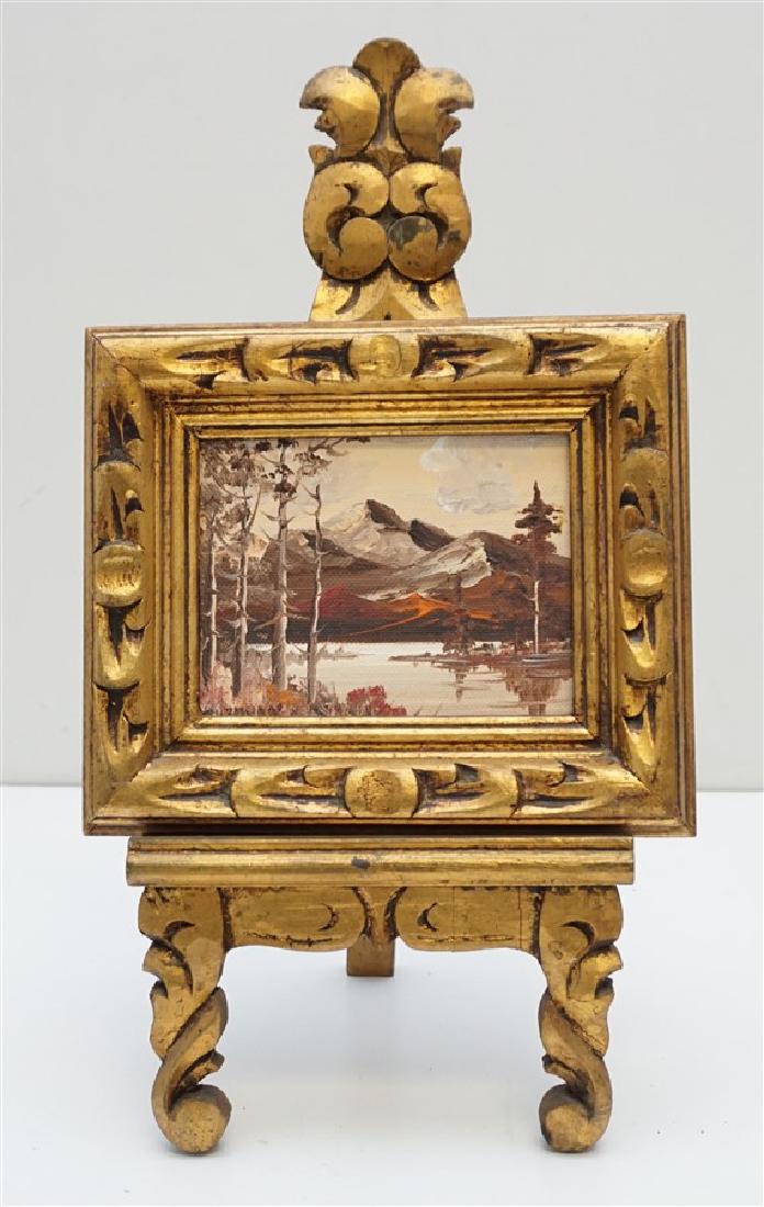 WESTERN LANDSCAPE OIL ON STAND (1 of 5)