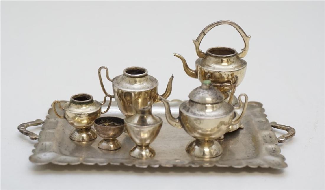 MINIATURE STERLING SILVER TEA SERVICE (1 of 6)
