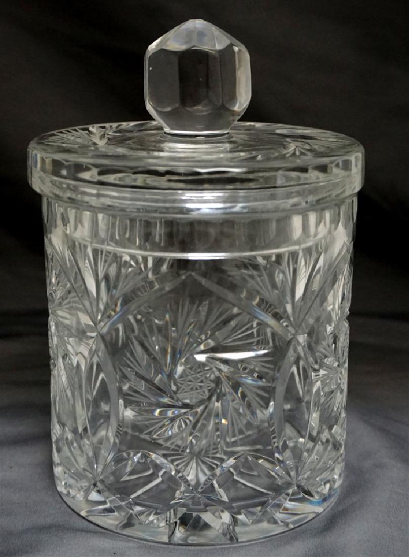 CUT GLASS BISCUIT / CRACKER JAR (1 of 7)
