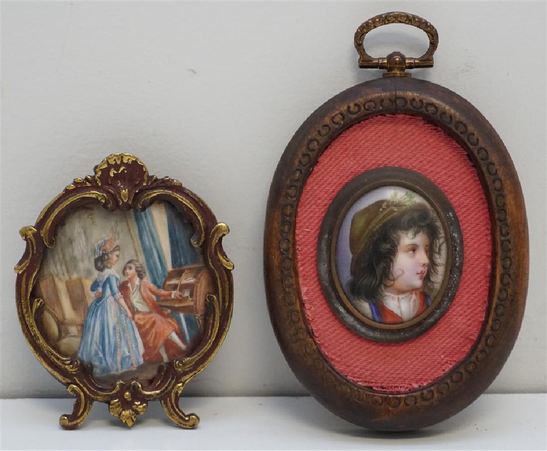 PAIR HAND PAINTED MINIATURES (1 of 5)