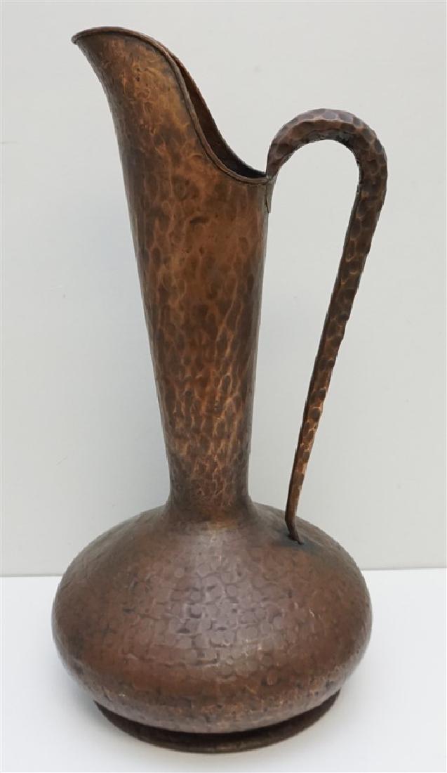 LARGE ITALIAN HAMMERED COPPER PITCHER (1 of 8)