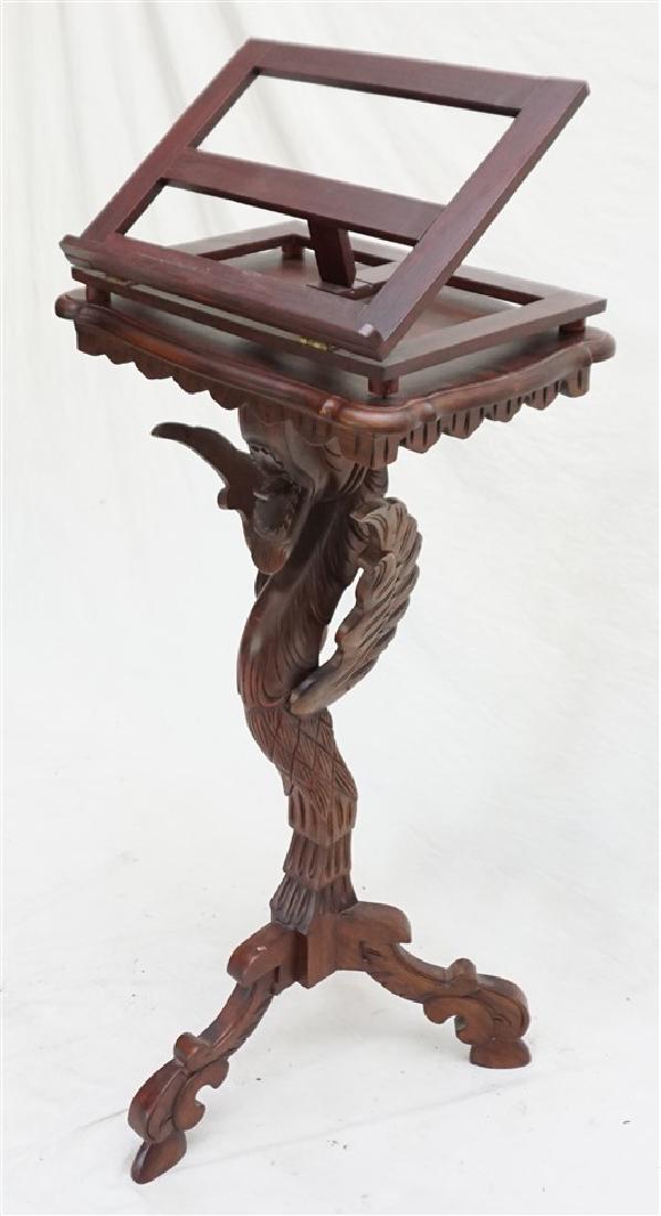 CARVED GRIFFIN BOOK STAND / LECTERN (1 of 9)