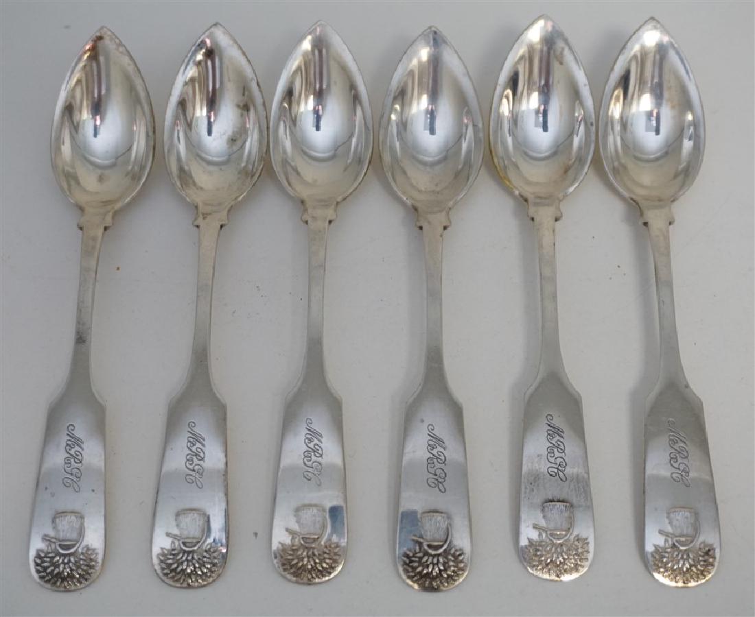 6 GORHAM STERLING 1887 FRUIT SPOONS (1 of 5)