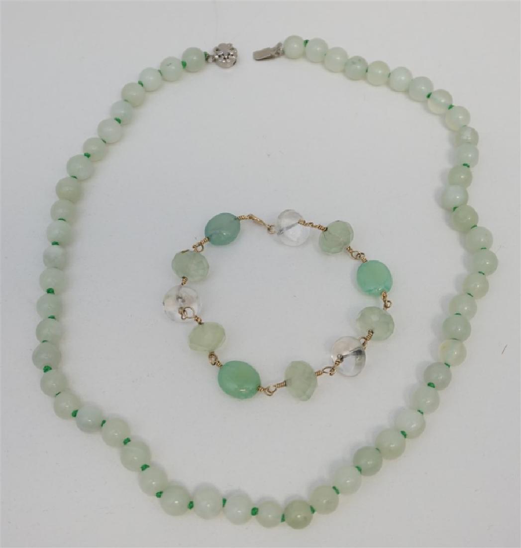 2 PC JADEITE NECKLACE & BRACELET (1 of 5)