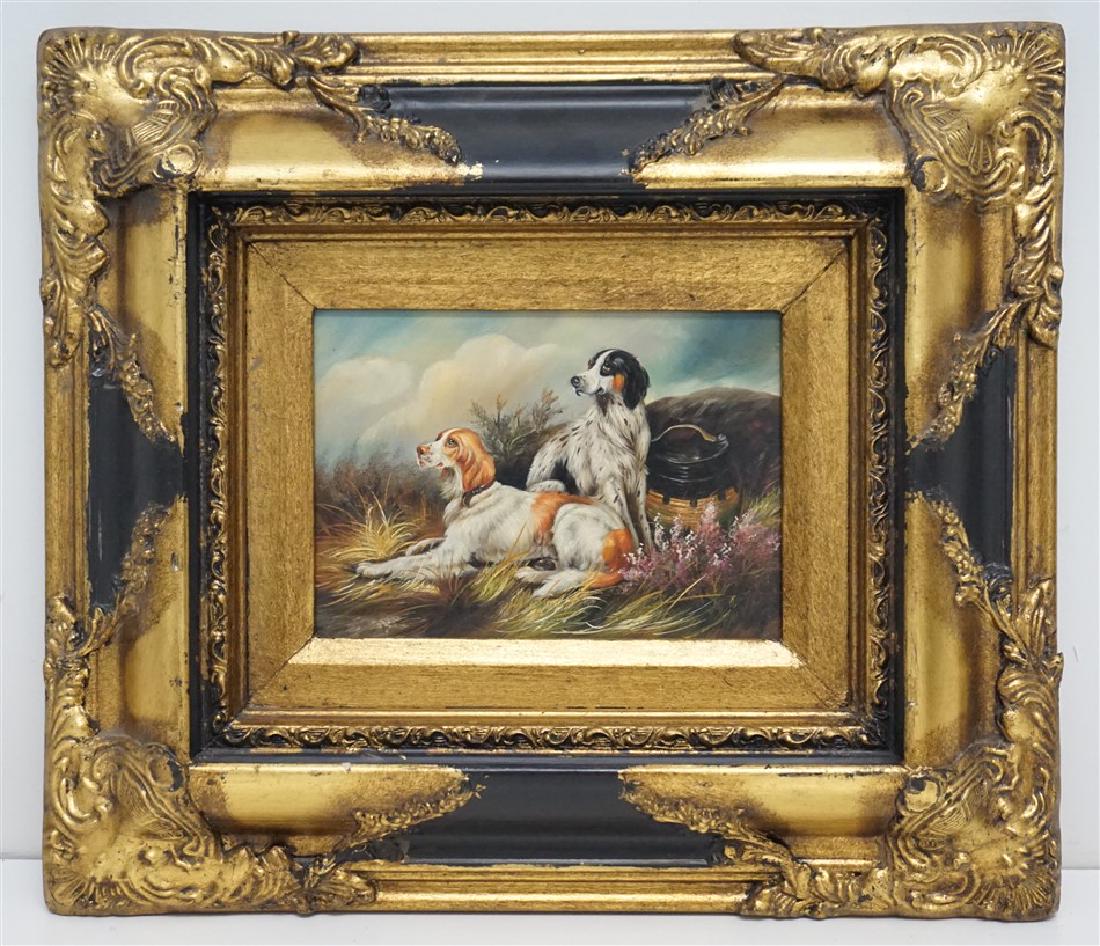 ENGLISH OIL ON BOARD ENGLISH SETTERS (1 of 6)