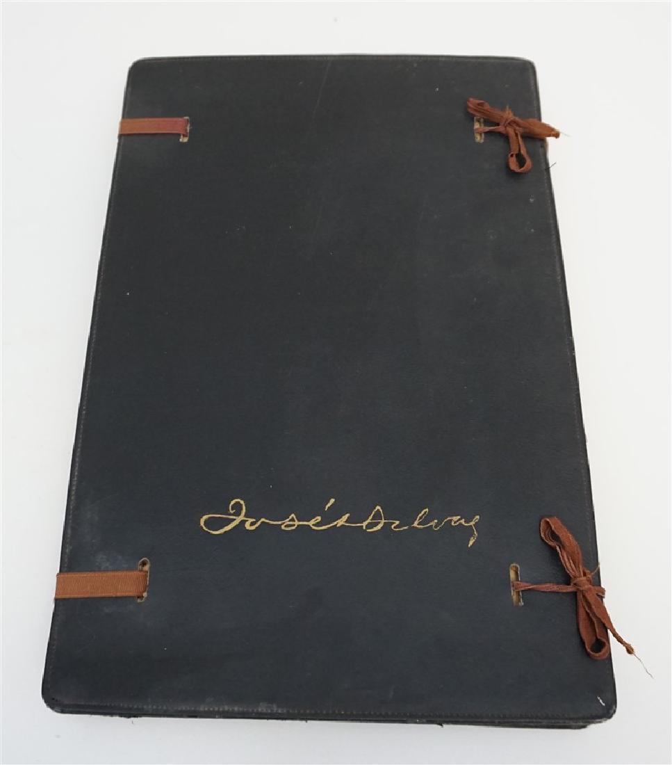 RARE JOSE ASUNCION SILVA PORTFOLIO / BOOK: Very rare and important 1945 El Libra de Versos of José Asuncion Silva (November 27, 1865- May 23,1896) who was a Colombian poet. Sketches and Direction of Santiago Martinez Delgado. The binder was a