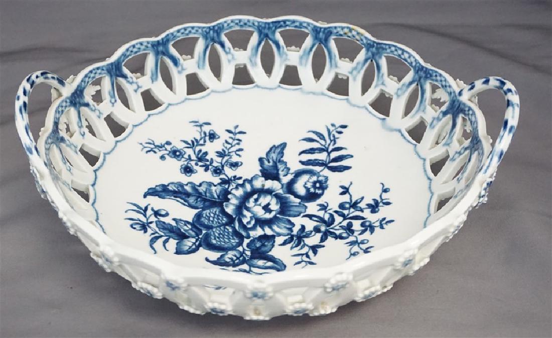 FIRST PERIOD 1765 WORCESTER BASKET (1 of 11)