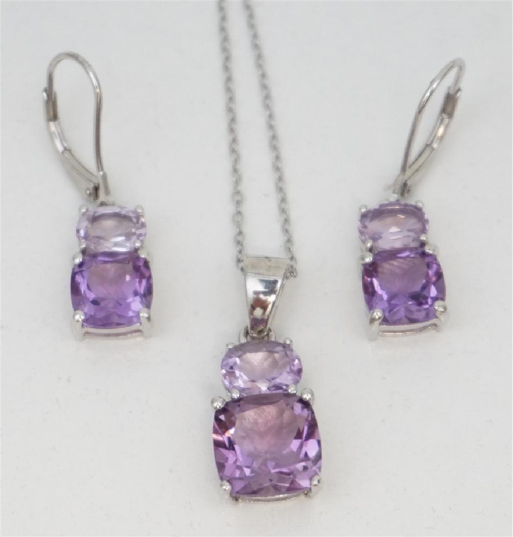 AMETHYST & STERLING DEMI PARURE (1 of 5)