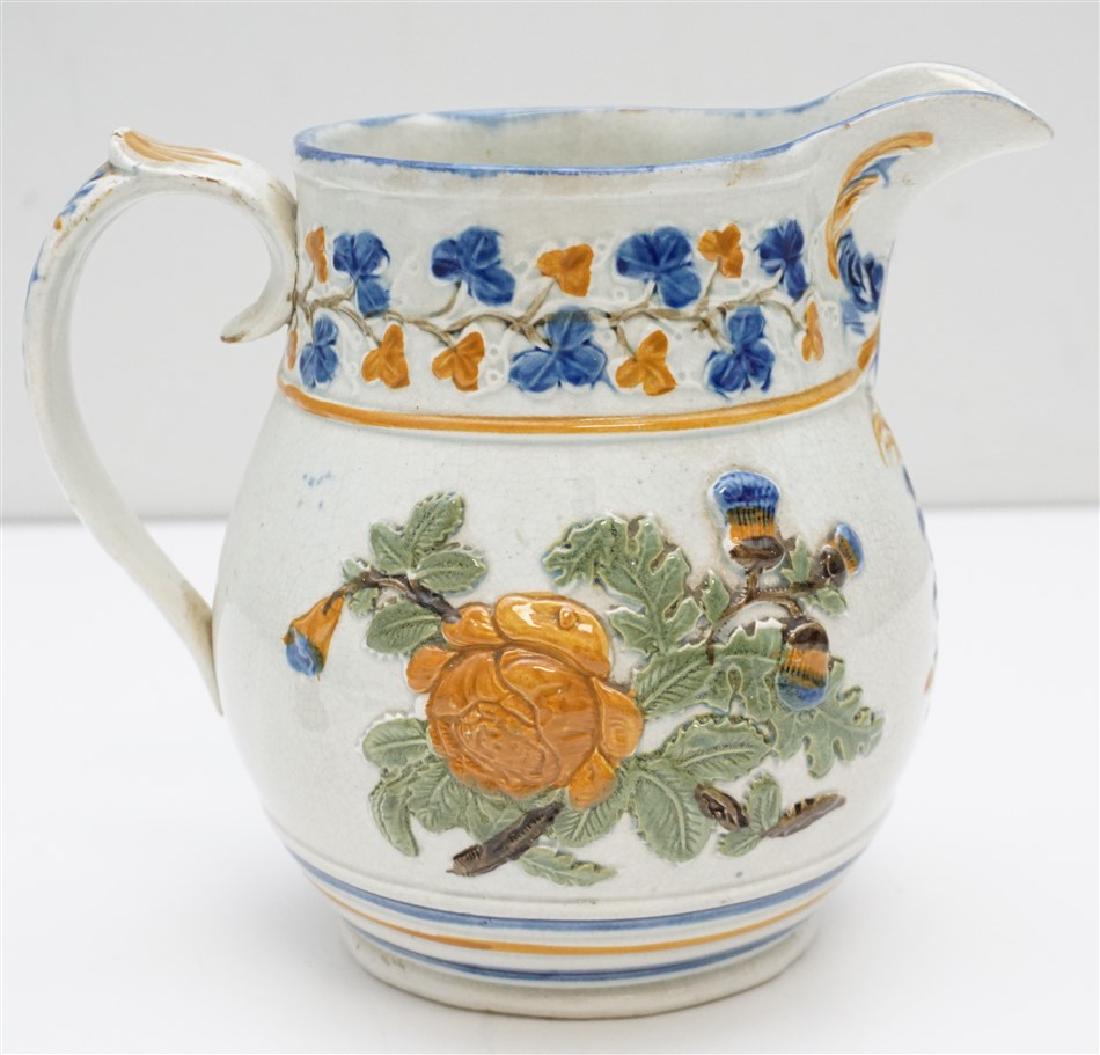 1790 POTTERY PRATTWARE PITCHER (1 of 8)