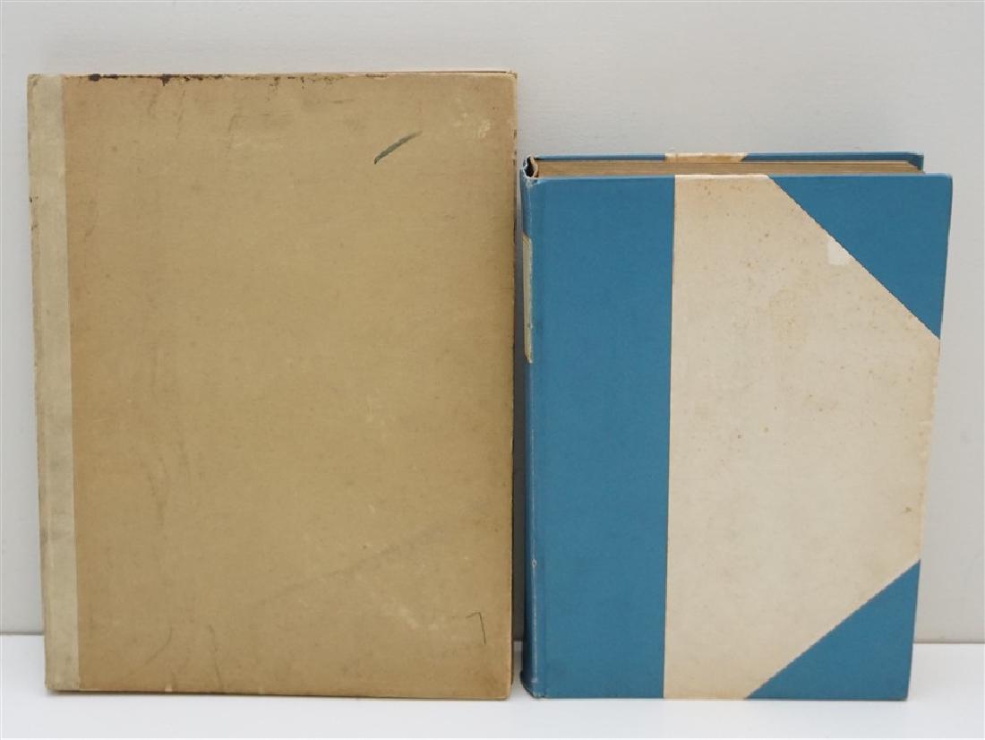 2 ANTIQUE RARE BOOKS GEORGE WASHINGTON +: 1- Gilbert Stuart's Portraits of George Washington by Mantle Fielding (signed). With 3/4 vellum covered boards, T.e.g. xii, 264 pp. 34 black and white plates with tissue guards. This is copy #100 of a