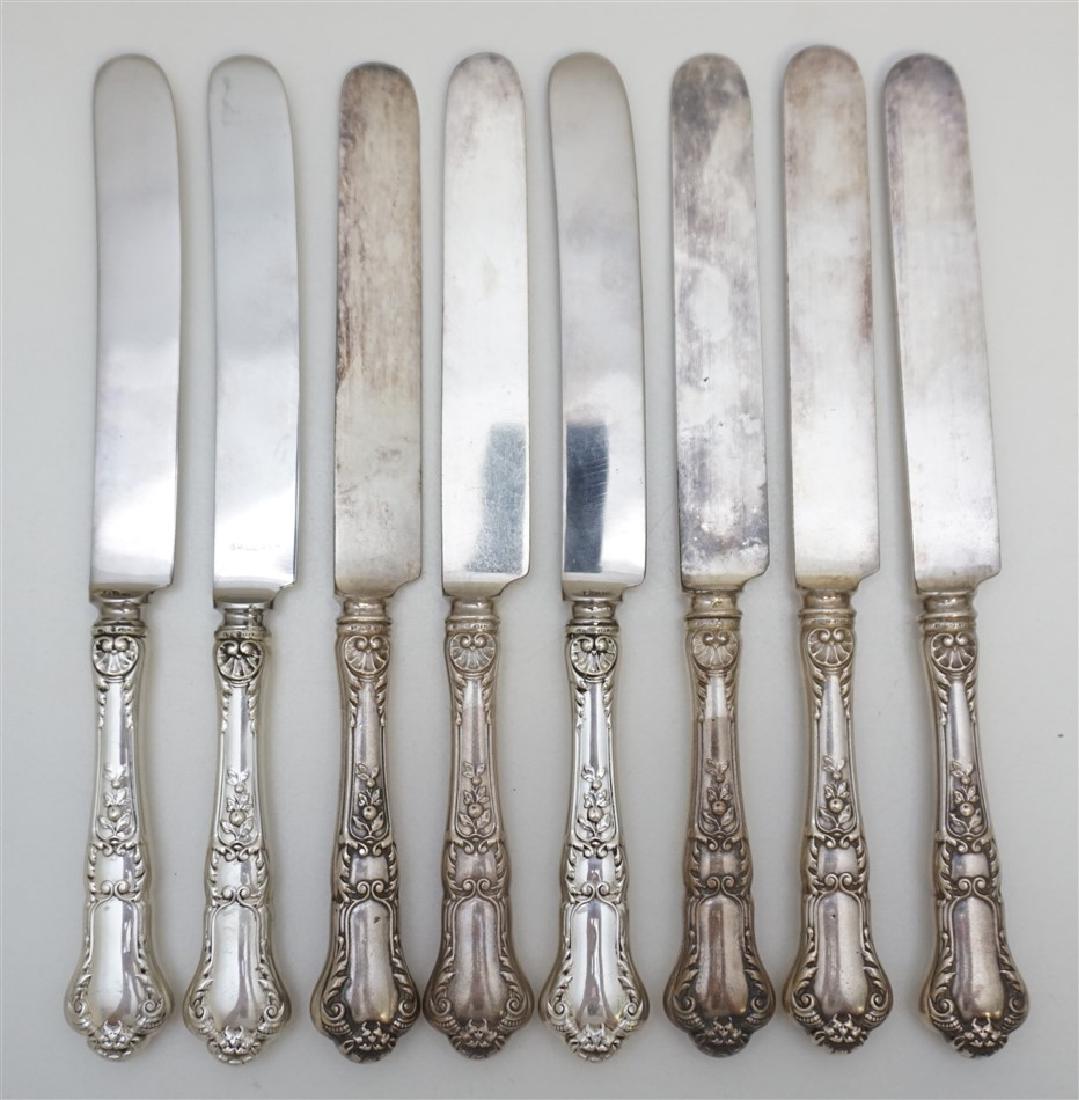 8 STERLING 1898 GORHAM OLD BARONIAL KNIVES (1 of 4)