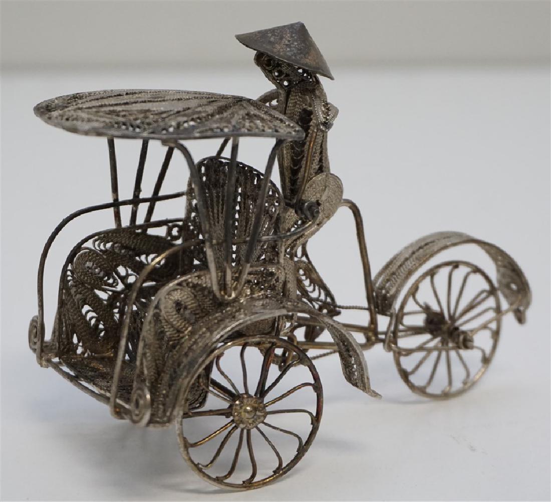 SILVER FILIGREE RICKSHAW W BOX (1 of 8)