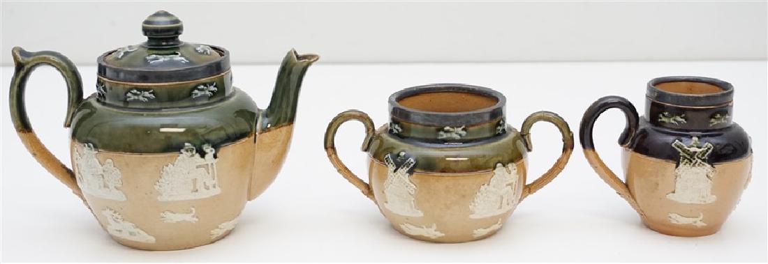 19th c DOULTON LAMBETH TEA SET (1 of 12)