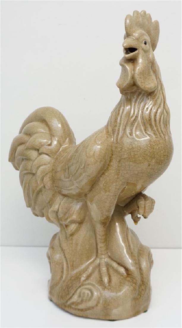 LARGE CRACKLE GLAZE ROOSTER (1 of 8)