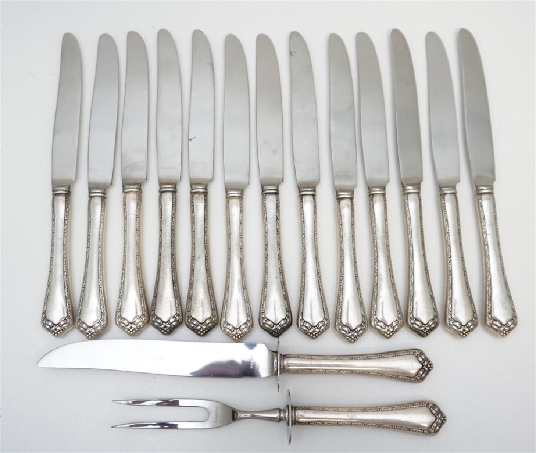 15 pc STERLING KNIVES & CARVING SET (1 of 5)