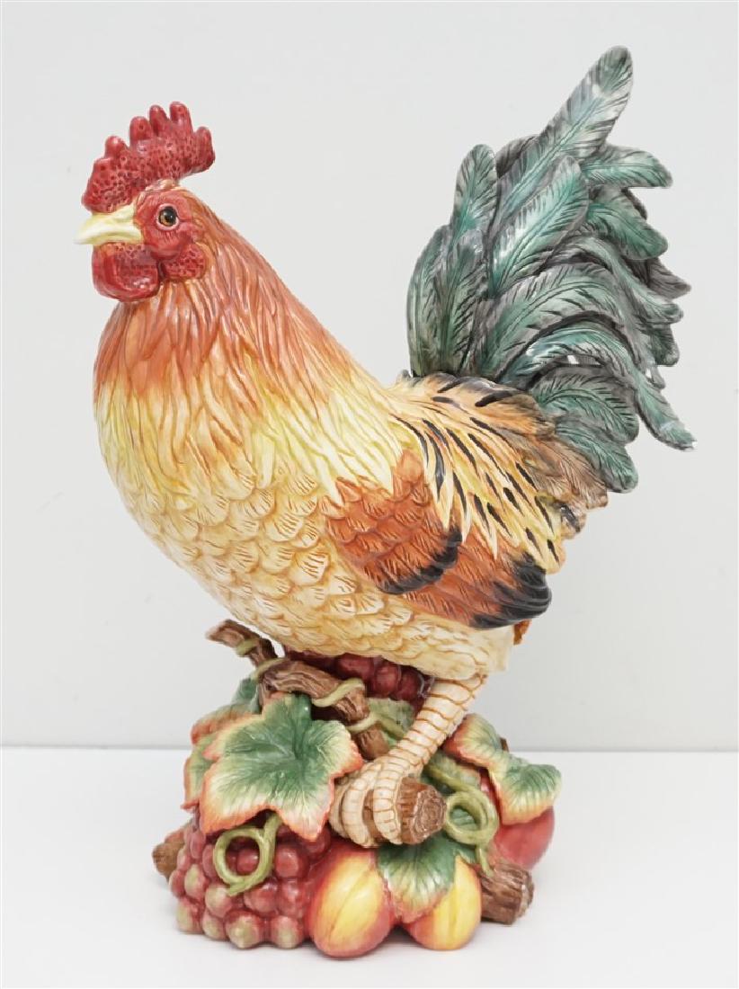 LARGE FITZ & FLOYD CERAMIC ROOSTER (1 of 12)