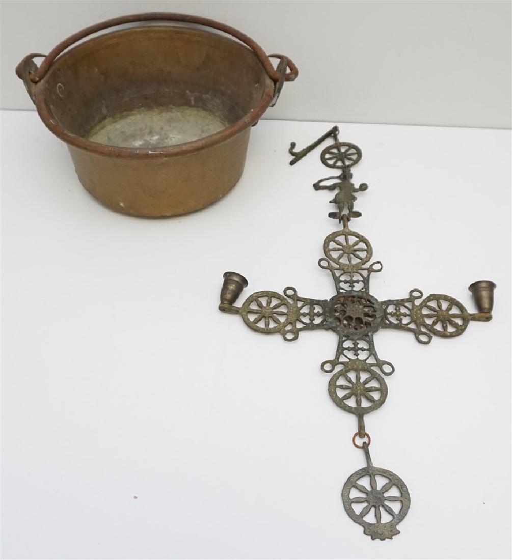 2 BRASS CAULDRON & GREEK BRONZE SMALTOTEX CANDLE (1 of 6)