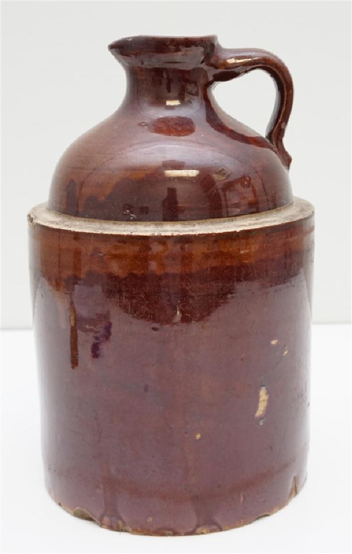 AMERICAN BROWN GLAZED MOONSHINE JUG (1 of 10)