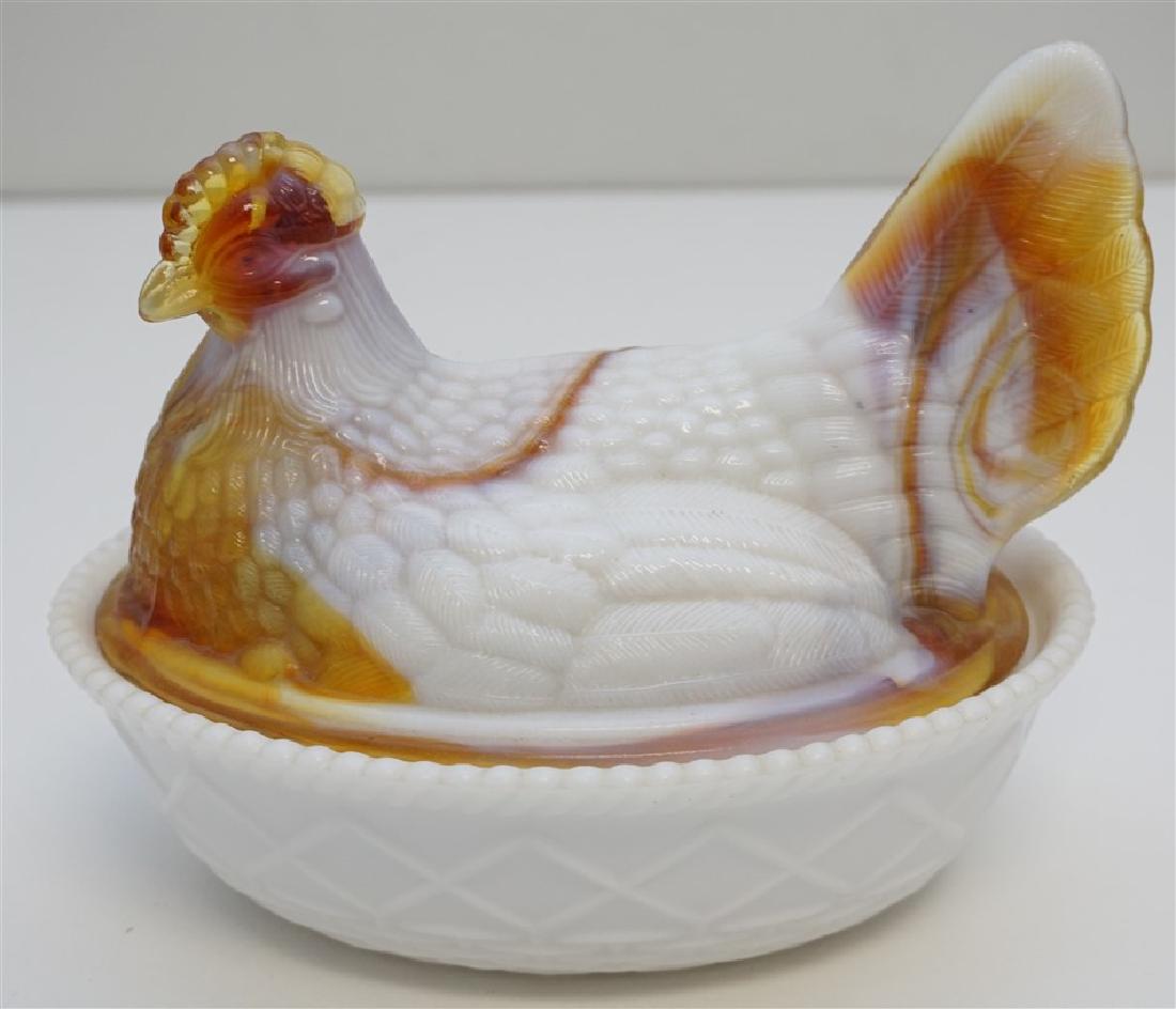 WESTMORELAND GLASS CHICKEN ON A NEST (1 of 9)