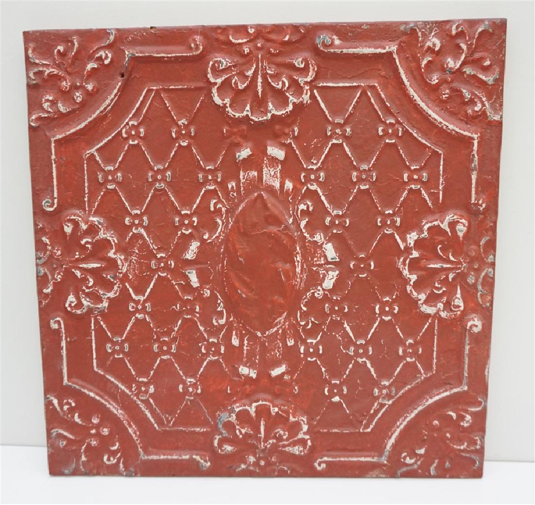 VICTORIAN PAINTED TIN CEILING TILE (1 of 7)