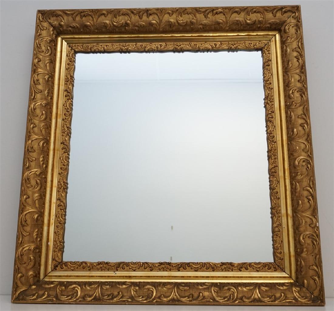 ORNATE GILT WOOD FRAME MIRROR (1 of 6)