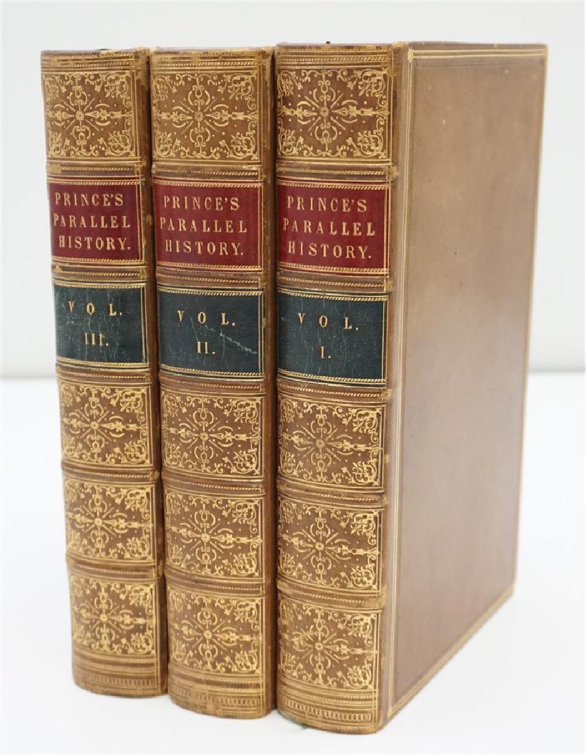 1843 3 VOL PARALLEL HISTORY OF THE WORLD: Parallel history: being an outline of the history and biography of the world. Contemporaneously arranged. Author: Philip Alexander Prince. Whittaker & Co, London, 1843. Second edition, 3 volumes, 8vo;