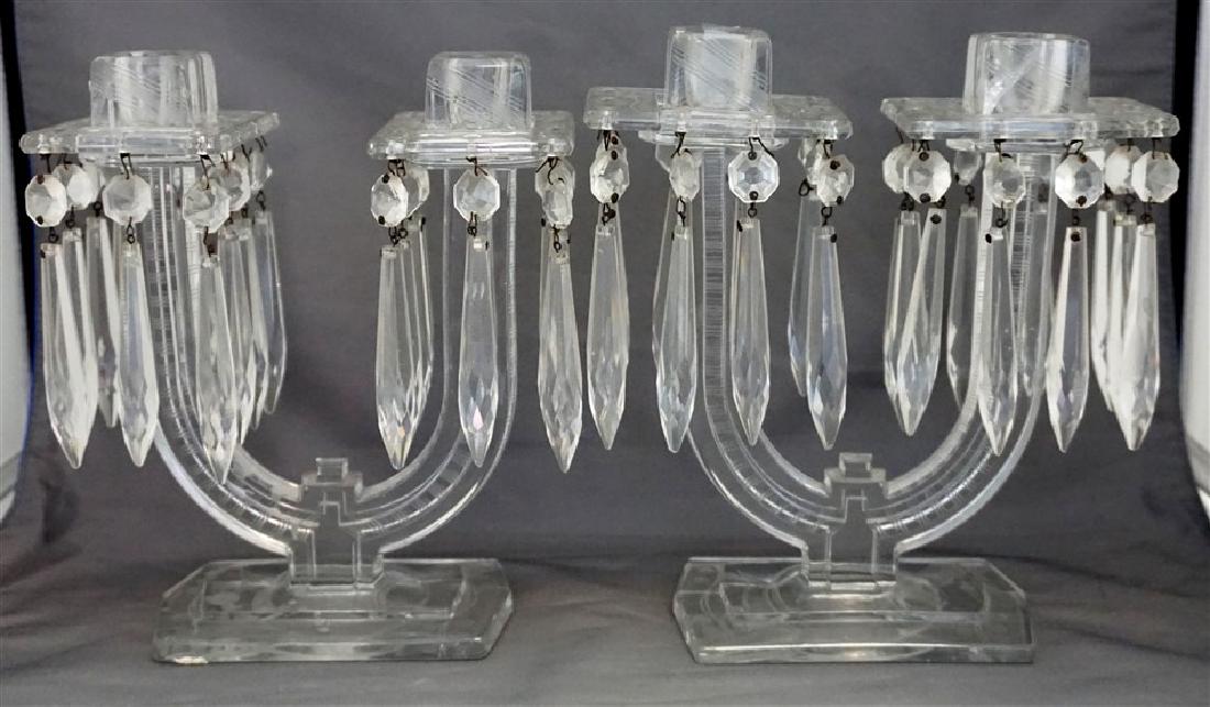 PAIR HEISEY ART DECO CANDELABRA (1 of 10)