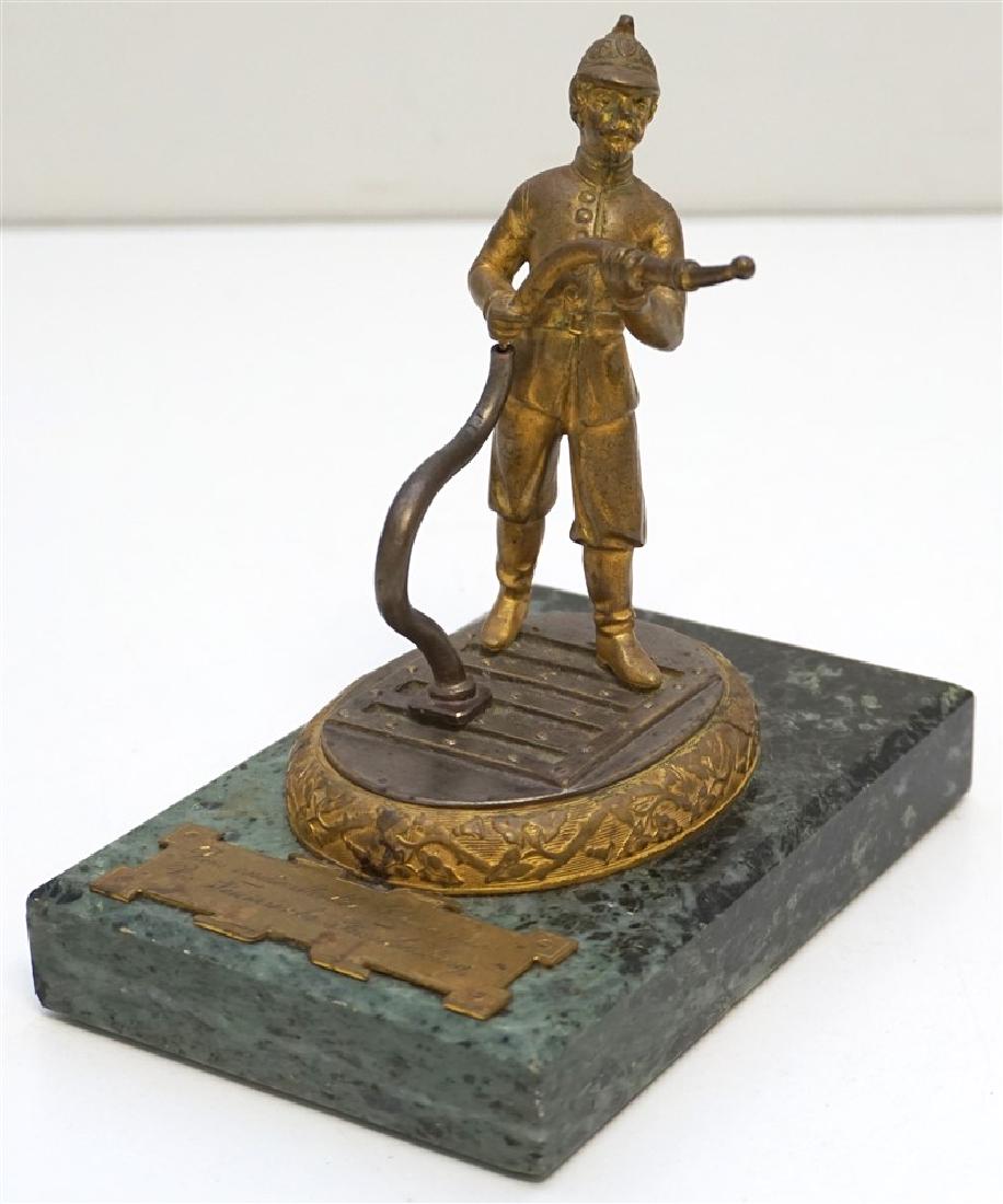AUSTRIAN BRONZE FIREMAN SCULPTURE (1 of 8)