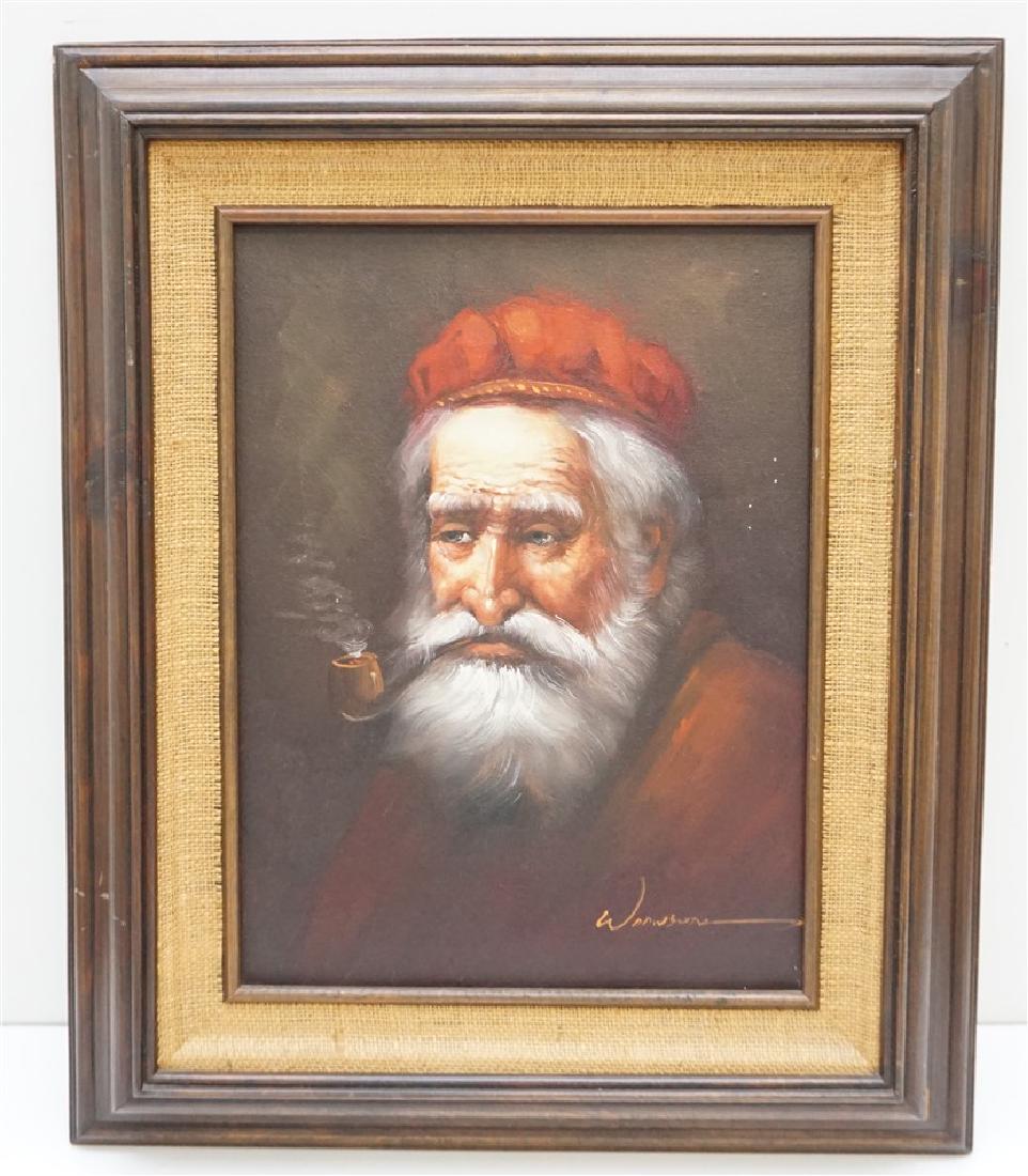 OIL PORTRAIT OLD MAN W. DAWSON (1 of 7)