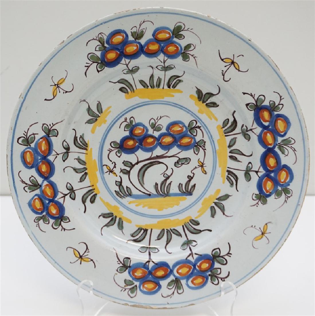 LAMBETH DELFTWARE c. 1750 PLATE (1 of 6)