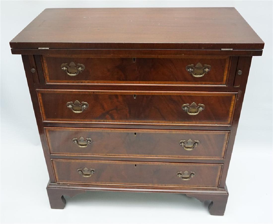 MAHOGANY CHIPPENDALE BACHELORS CHEST (1 of 8)