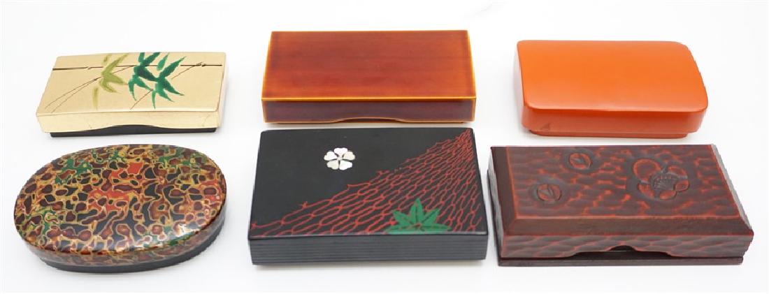 6 JAPANESE FINE LACQUERWARE BOXES (1 of 4)
