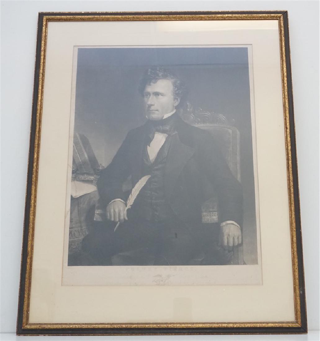 RARE MEZZOTINT 1853 PRESIDENT PIERCE (1 of 7)