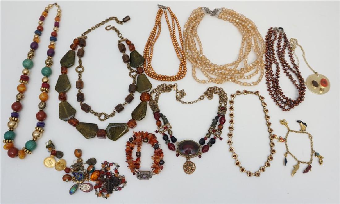 15 PC ESTATE COSTUME JEWELRY + JASPER (1 of 7)