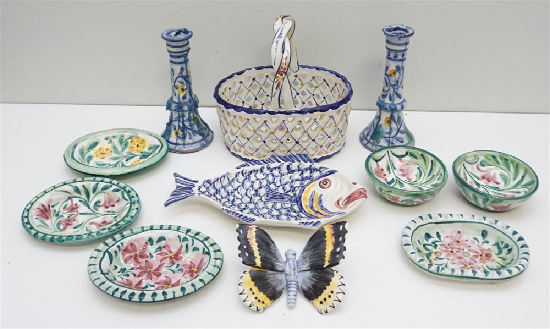 11 pc PORTUGAL POTTERY HAND PAINTED (1 of 9)