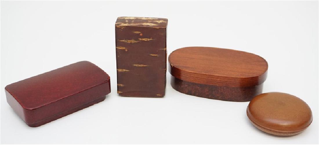 4 pc JAPANESE WOOD BOXES CHERRY (1 of 7)
